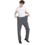 Mutlu City Erkek Jumbo Boy Battal Büyük Beden Geniş Kalıp Kot Pantolon 722 - Gri - 58