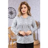 Mutlu City Kadın Yeni Model Yüksek Kalite Orta Yaş Anne Penye Bluz 6525
