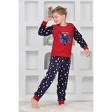 Mutlu City Yeni Sezon Sonbahar/kış Erkek Çocuk Skate 8 Desenli Polar Pijama Takımı 4536 - Kırmızı - 11 - 12 Yaş
