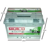 Mutlu Efb Start-Stop 12 V 72 Ah 720 A (En) Akü