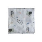 Mutlu Gün Marketi Müslin Bebek Battaniyesi 80x80cm Mutlu Hayvanlar Figürlü