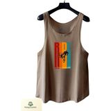 Mutlu Gym Fitness Gym Tank Top Sporcu Atleti Ince Askılı( Ride) - XL - Kahverengi