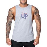 Mutlu Gym Fitness Gym Tank Top Vücut Geliştirme Sporcu Antrenman Atleti - Gri