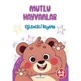 Mutlu Hayvanlar - Eğlenceli Boyama - İş Bankası Kültür Yayınları
