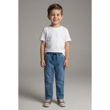 Mutlu Kids Bel Lastikli Erkek Kot Pantolon - Açık Mavi - 2 Yaş