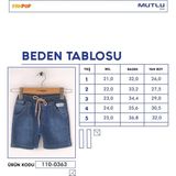 Mutlu Kids Erkek Çocuk Bebek Kot Şort - Orta Mavi - 5 Yaş