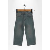 Mutlu Kids Erkek Çocuk Cep Detaylı Rahat Kesim Günlük Jean Pantolon - Bej - 6 Yaş