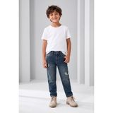 Mutlu Kids Erkek Çocuk Pens Detaylı Yıpratma Görünümlü Rahat Kesim Jean Pantolon - 4 Yaş
