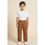 Mutlu Kids Kargo Cepli Erkek Gabardin Pantolon - Kahve - 9 Yaş