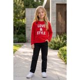 Mutlu Kids Kız Çocuk Ekru Love & Style Baskılı Uzun Kollu Body - 11 Yaş