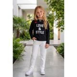Mutlu Kids Kız Çocuk Ekru Love & Style Baskılı Uzun Kollu Body - 15 Yaş - Siyah