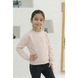 Mutlu Kids Nakışlı ve Taşlı Kız Sweatshırt - Pudra - 7 Yaş