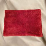 Mutlu Köşe Teddy Puffy Peluş Bordo Pamuk Dikdörtgen Kırlent Kılıfı Bel Kırlenti - 50 x 30 cm