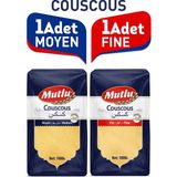 Mutlu Makarna 1 kg Fas Kuskus Sade Lezzetli Morocco Fine ve Moyen Couscous