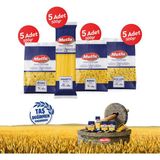 Mutlu Makarna 500 gr Karma Kutu / 5 Pk. Spagetti - 5 Pk. Burgu - 5 Pk. Ince Kesme - 5 Pk. Fiyonk