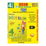 Mutlu Matematik 4.Sınıf %100 Yeni Müfredat Dört İşlem ( Yeni Ürün )+Tablet Kalemi