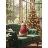 Mutlu Miyav'lar Yılbaşı Temalı Kedi Ve Köpek Kıyafeti Elbisesi Noel Tasarımlı kirmizi