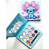 Mutlu Oyuncaklar Stitch Çocuk Far Paleti – Fırçalı Su Bazlı Çocuk Makyaj Seti