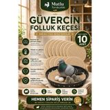 MUTLU TAVUKÇULUK Güvercin Folluk Keçesi 10 Adet Yün Keçe Yuvalık Altlığı Kuluçka ve Yavru Bakım Keçesi