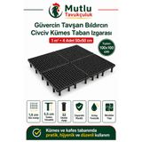 MUTLU TAVUKÇULUK Güvercin Tavşan Bıldırcın Civciv Kümes Taban Izgarası 1 m² (4 Adet 50x50 cm) Plastik Modüler Zemin Yer Izgarası