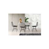 MUTLUALIŞVERİŞMERKEZİ Damla Açılır Döner Kaşıklıklı Mutfak Yemek Masası 60x90
