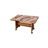 MUTLUALIŞVERİŞMERKEZİ Mdf Masa Tekerlekli Orta Sehpa 65x65x105