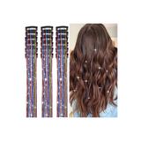 MutluBiDünya Çıtçıtlı Hair Tinsel Gelin Teli Saç Simi, Çok Renkli, Kadın