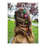 MutluBiDünya Lily Vintage Renkli Papatya Mandal Toka, 20 Adet, Kadın/Kız