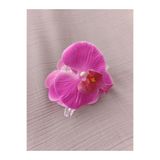 MutluBiDünya Vintage Aloha Orkide Çiçeği Mandal Toka, 11 cm, Fuşya, Kadın
