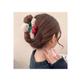 MutluBiDünya Vintage Kiraz Model Peluş Mandal Toka, Kadın/Kız