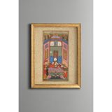 Mutluluğun Başlangıcı - Vintage Desenli Tablo - İnce Model, Altın3, 15 x 21