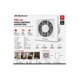 Mutlusan 120 cm Havalandırma Aspiratörü Banyo WC Mutfak Duvar Tipi Fan