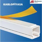 Mutlusan 12X12 Mm Yapışkan Bantlı Kablo Kanalı (10 Metre) (220524091)