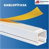 Mutlusan 16 x 16 MM Yapışkan Bantlı Kablo Kanalı 10 M