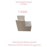 MUTLUSAN 16x16 Kablo Kanalı İÇ Köşe Plastik Beyaz
