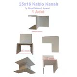 Mutlusan 25X16 Kablo Kanalı İç Köşe Plastik Beyaz