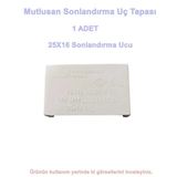 Mutlusan 25X16 Kablo Kanalı Uç Tapa Sonlandırma Kapağı Plastik Beyaz