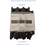 MUTLUSAN 3P 40A 18.5KW AC Kontaktör 220v 1NO+1NC (40 Amper 220 Volt 1 Açık 1 Kapalı Kontak Trifaze K