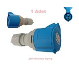 Mutlusan 3X32a Cee Norm Monofaze Seyyar Uzatma Prizi 2P+T Ip44 (Mut-320 220V Volt Sanayi Tip Dişi Fiş)
