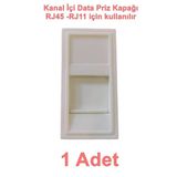 Mutlusan 45X22.5 Kanal İçi Panjurlu Data Priz Kapağı / Telefon Kapağı (Rj-11 / Rj-45 Keystone Jack İçin Uygundur)