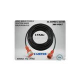Mutlusan ARAÇ ŞARJI UYUMLU TRİFAZE 380 VOLT (1-10 METRE) 5x4 HES YÜZDE YÜZ TAM BAKIR UZATMA KABLOSU