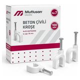 Mutlusan Beton Çivili Kroşe No:7 4x10 Antigron Kablo Kroşesi 100 Adet
