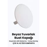 Mutlusan Electric Yuvarlak Beyaz–10 Adet Buat Kapağı , Elektrik Kapağı Lüx Buat Kapağı Bombeli ( Çok Al Az Öde )