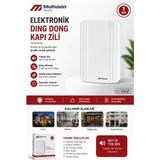 Mutlusan Elektronik Ding Dong Kapı Zili Beyaz(PİLLİ) - 1 ADET