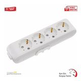 Mutlusan MUTLUSAN0040 Klemensli Ri-Tech Dörtlü Topraklı Çocuk Korumalı Priz