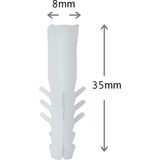 Mutlusan Plastik Dübel 8Mm Beyaz (100'Adet)