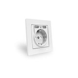 Mutlusan Rita Beyaz İkili Usb Topraklı Priz