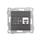 Mutlusan Rita Füme Mek+tuş Telefon Prizi 1xrj12 (cat3) Mut-2200 125 0195 Gri
