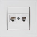 Mutlusan Rita Rj12 Cat5e Beyaz Telefondata Priz