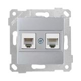 Mutlusan Rita Rj12 CAT5E Inox 5'li Paket Mekanizmalı Tuş Telefon Data Priz
